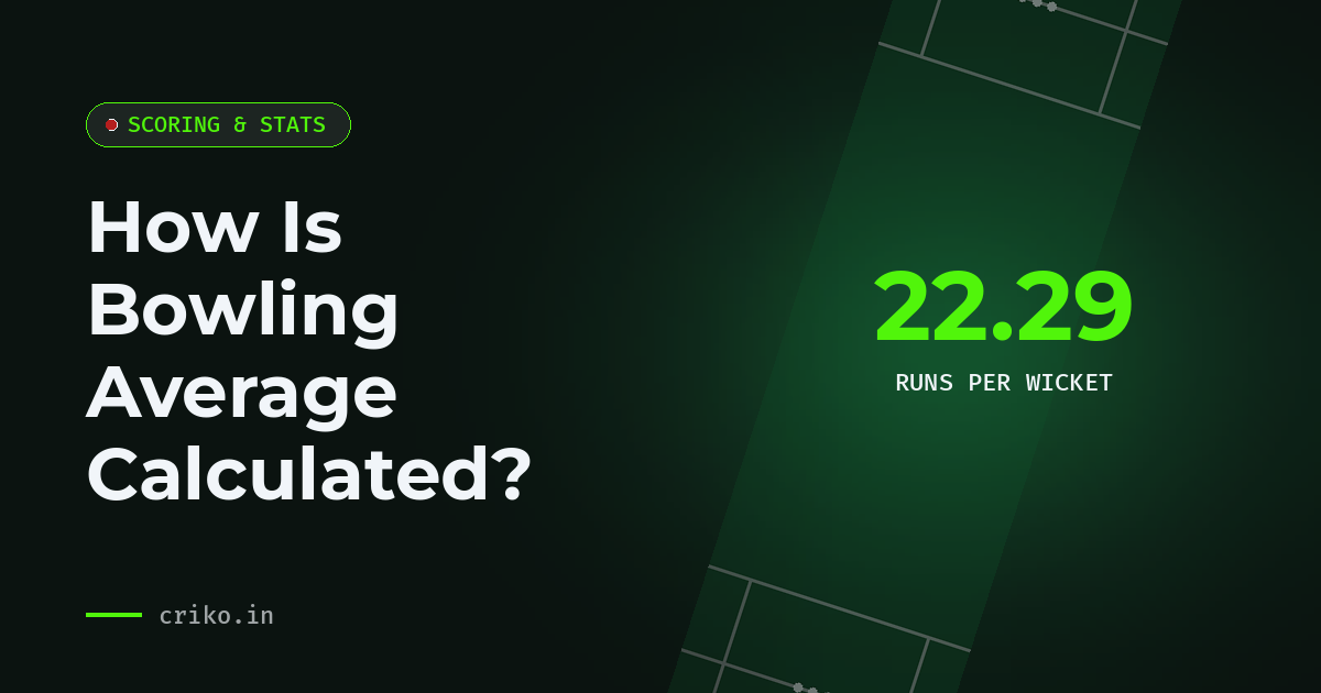 How Is Bowling Average Calculated? And How It Differs From Economy